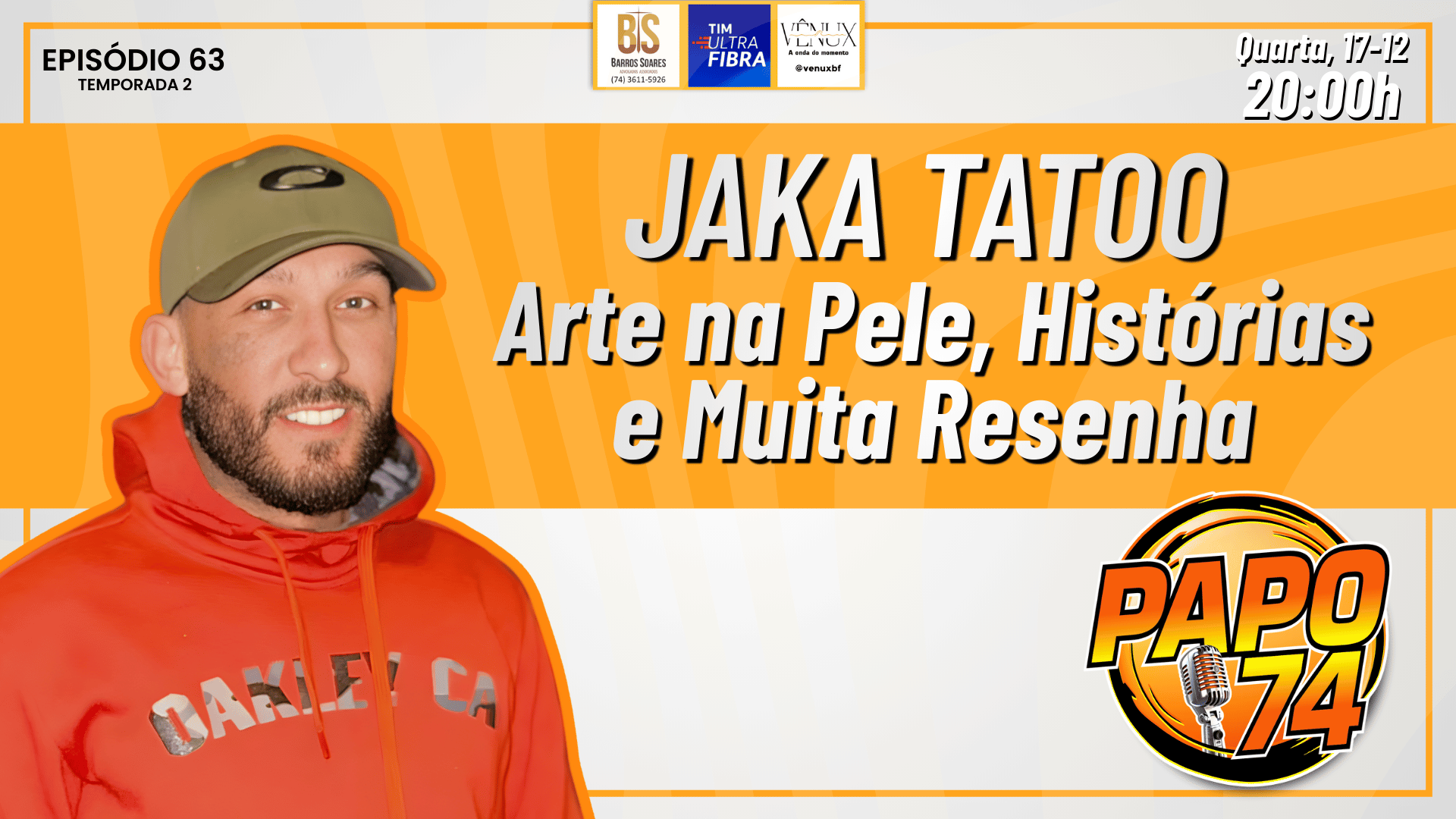 EPISÓDIO 63 – JAKA TATTOO: ARTE NA PELE E MUITA RESENHA! 🎨🖋️🔥